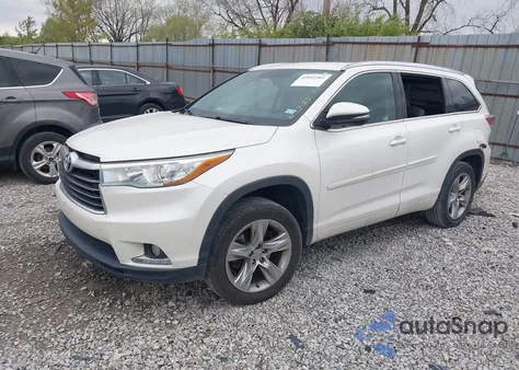 2014 Toyota Highlander Limited V6 z USA, uszkodzony, nr VIN 5TDYKRFH0ES009204